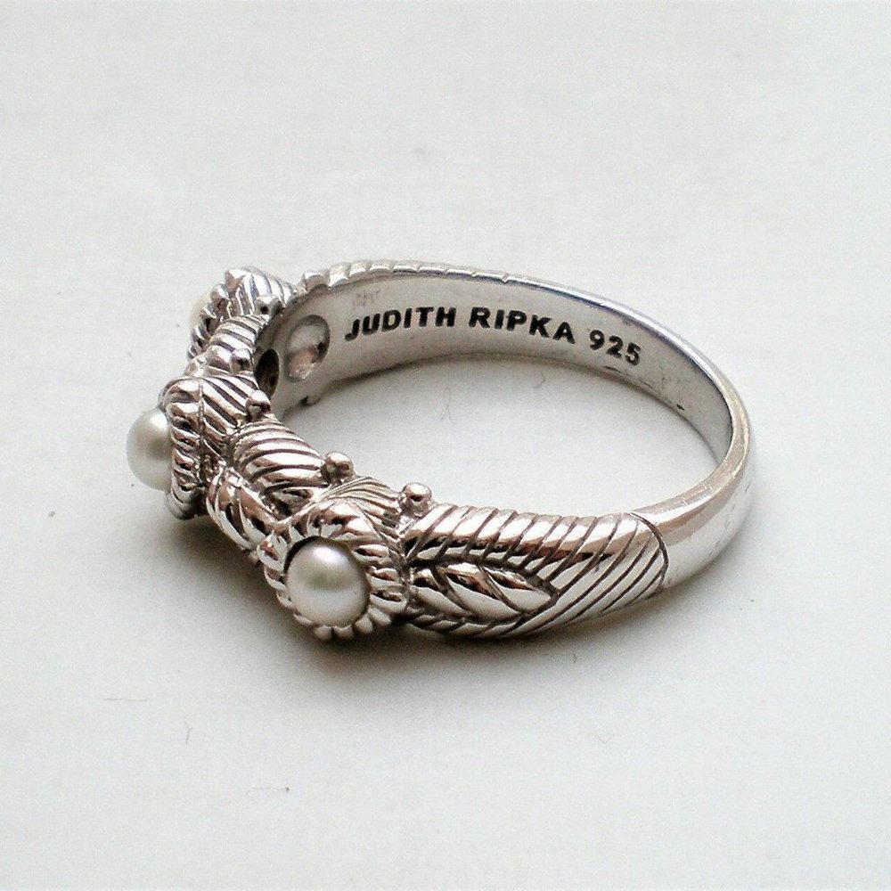 Designer Judith Ripka Signed Solid Sterling Silve… - image 2